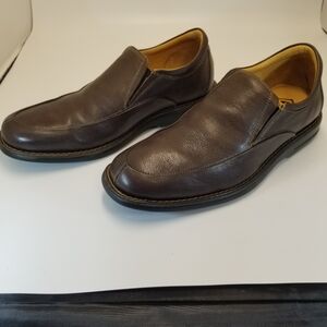 Gallus Malone Mens Size 9M Brown Pebbled Leather Loafer Slip On Comfort Gel